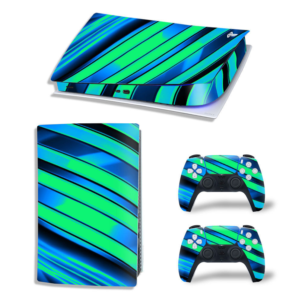 Green Strips Premium Skin Set for PS5 Digital Edition (7080)