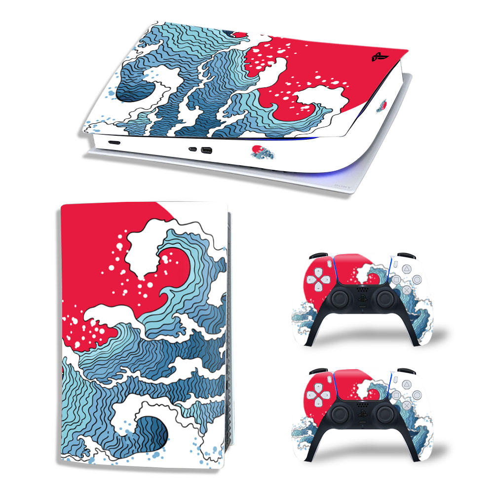 Ocean Waves Premium Skin Set for PS5 Digital Edition (7513)