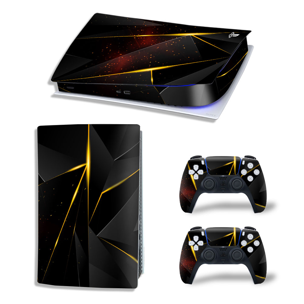 Abstract Black Polygons Premium Skin Set for PS5 Digital Edition (7905)