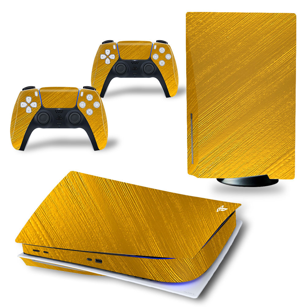 Brushed Yellow Premium Skin Set for PS5 Disc Edition (0382)
