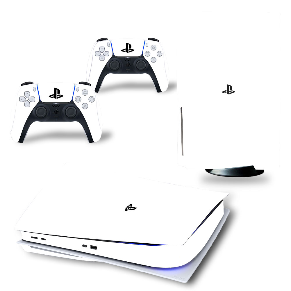 Solid White Premium Skin Set for PS5 Disc Edition (2239)
