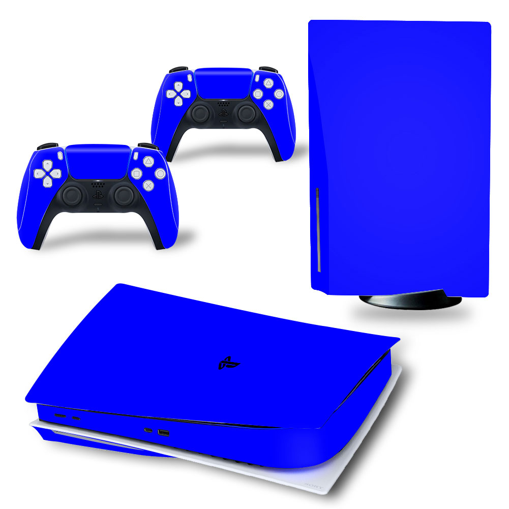 Solid Dark Blue Premium Skin Set for PS5 Disc Edition (2262)