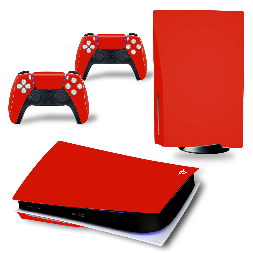 Bright Red Premium Skin Set for PS5 Disc Edition (2983)
