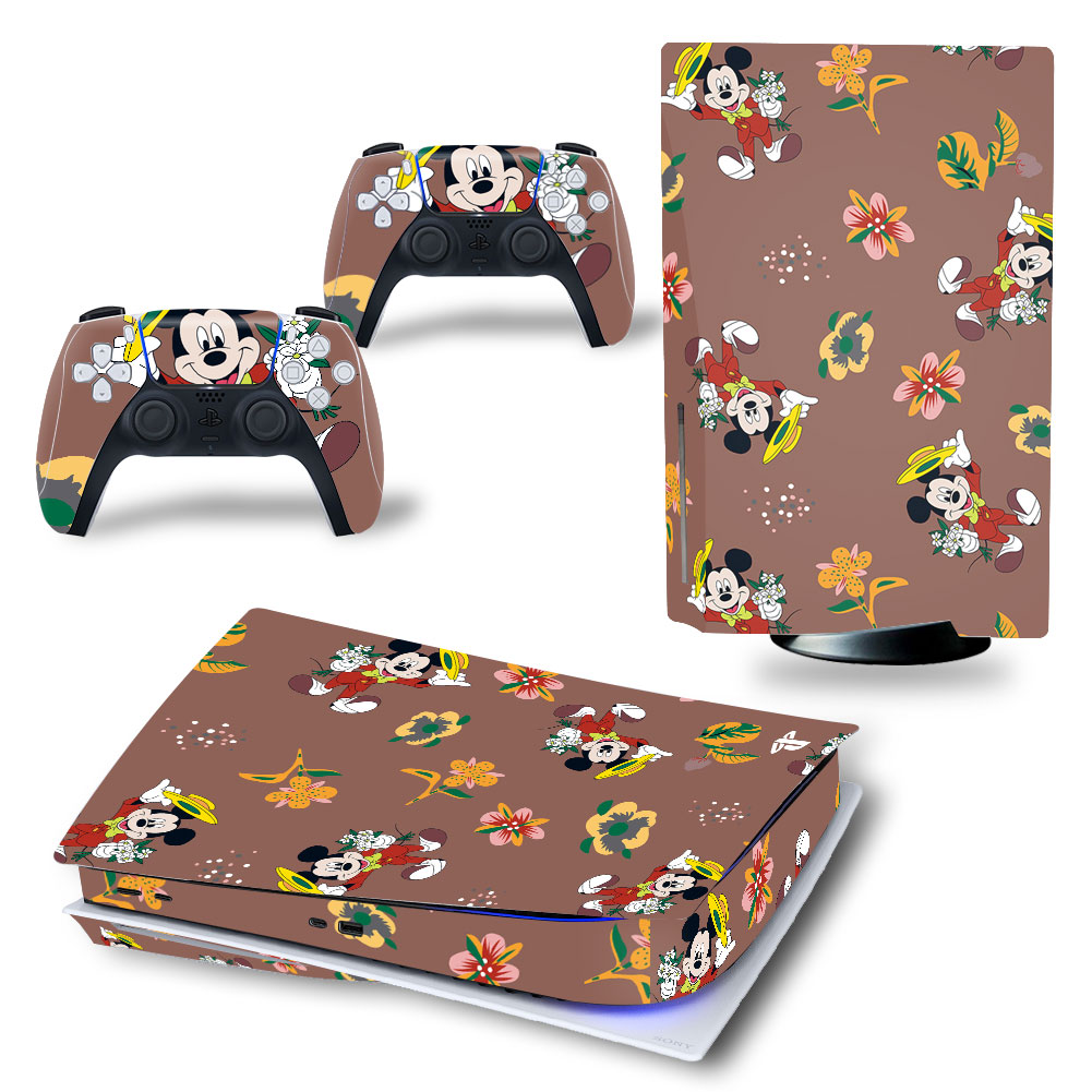 Disney Mickey Mouse and Flowers  Premium Skin Set for PS5 Disc Edition (3063)