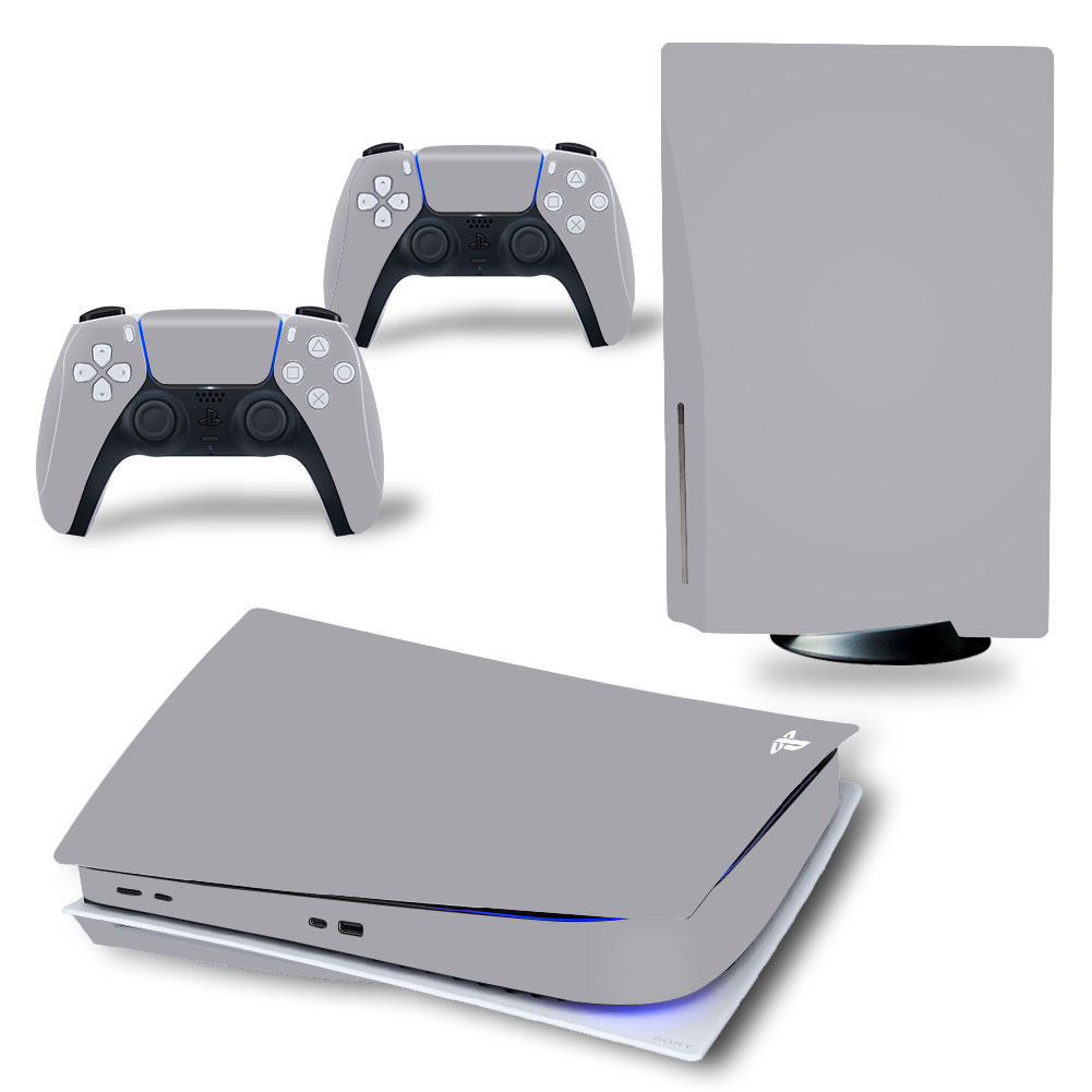 Solid Gray Premium Skin Set for PS5 Disc Edition (7209)