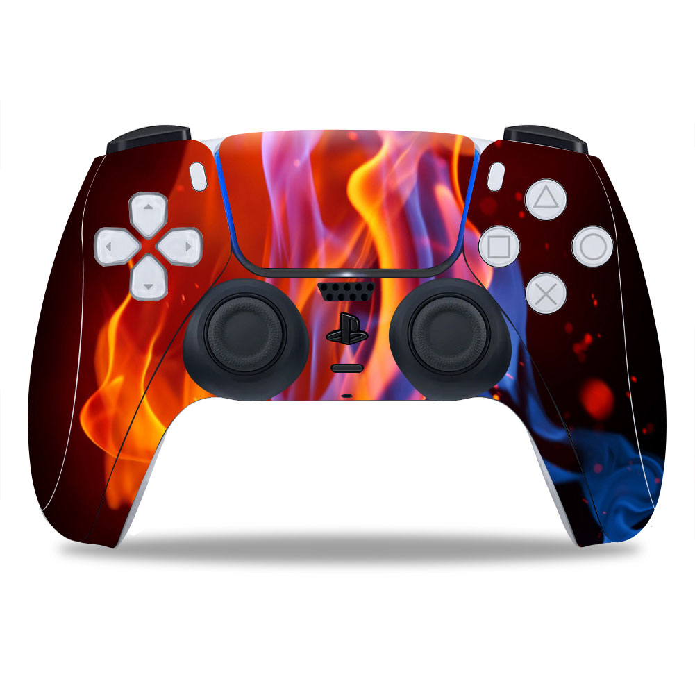 Red Flames Premium Skin for PS5 DualSense Wireless Controller (0210)