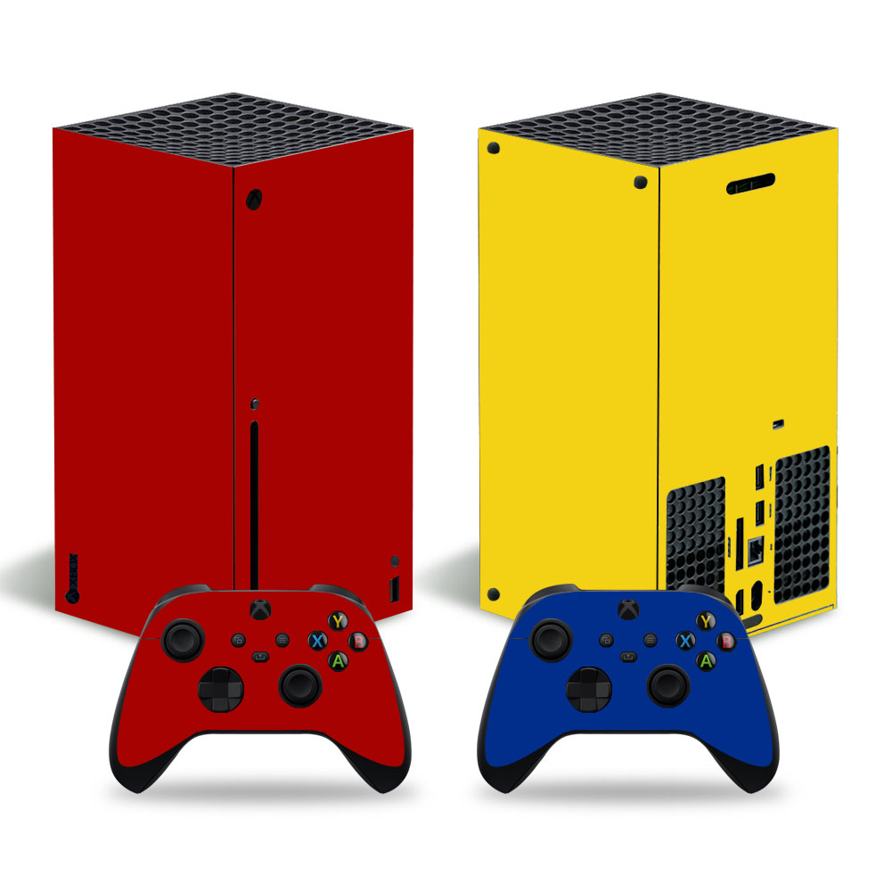 Solid Red and Yellow Premium Skin Set for Xbox Series X (0387)
