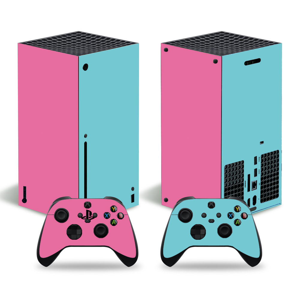 Solid Pink and Blue Premium Skin Set for Xbox Series X (7059)