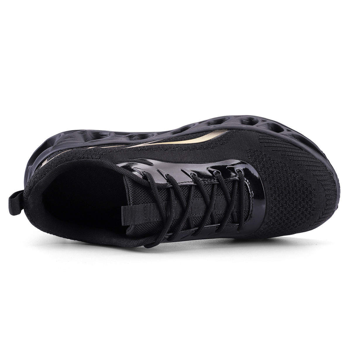 Boklen Men's Relieve Foot Pain Perfect Walking Shoes - Black Gold