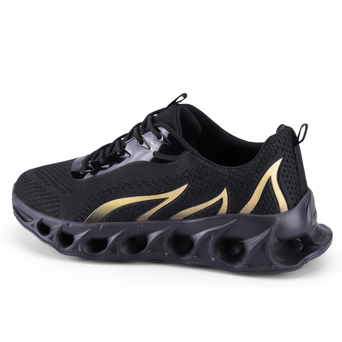 Boklen Men's Relieve Foot Pain Perfect Walking Shoes - Black Gold