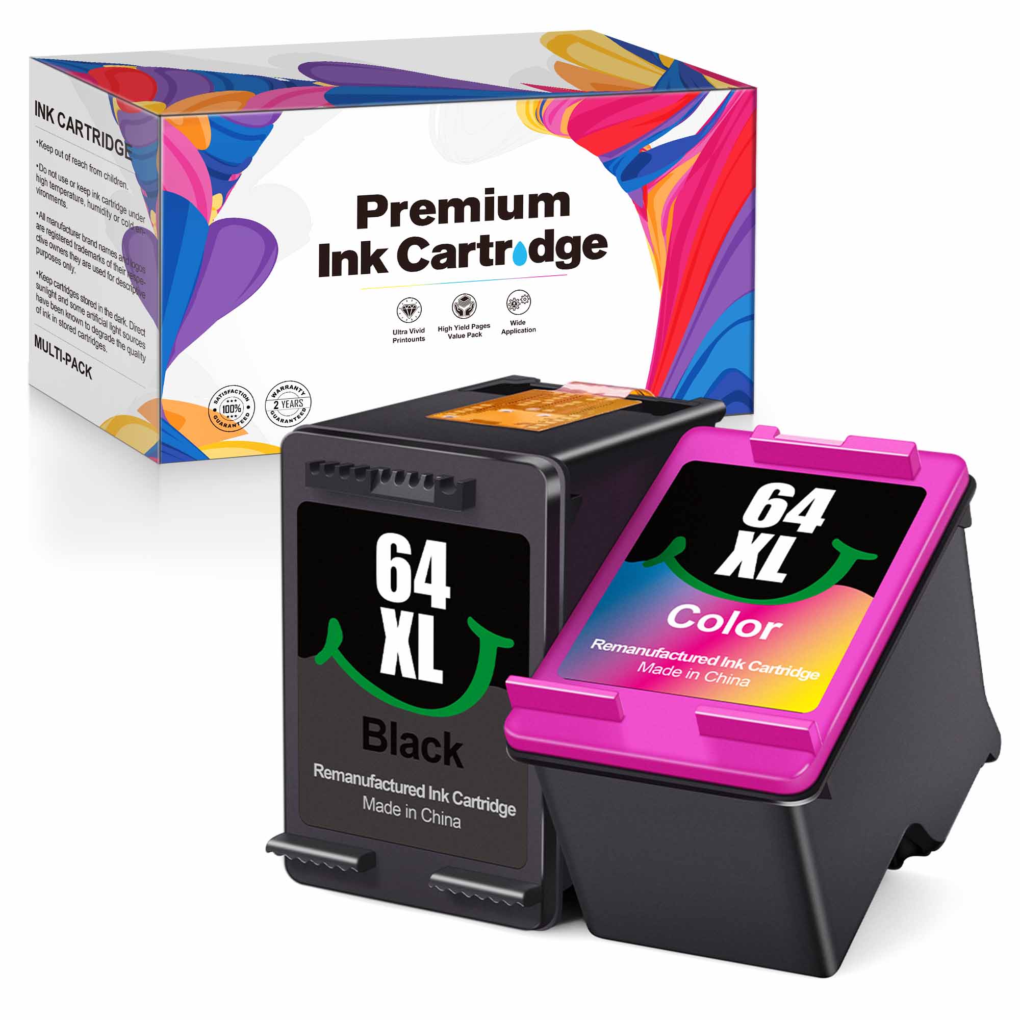 Remanufactured 64XL Ink Cartridge Combo Pack