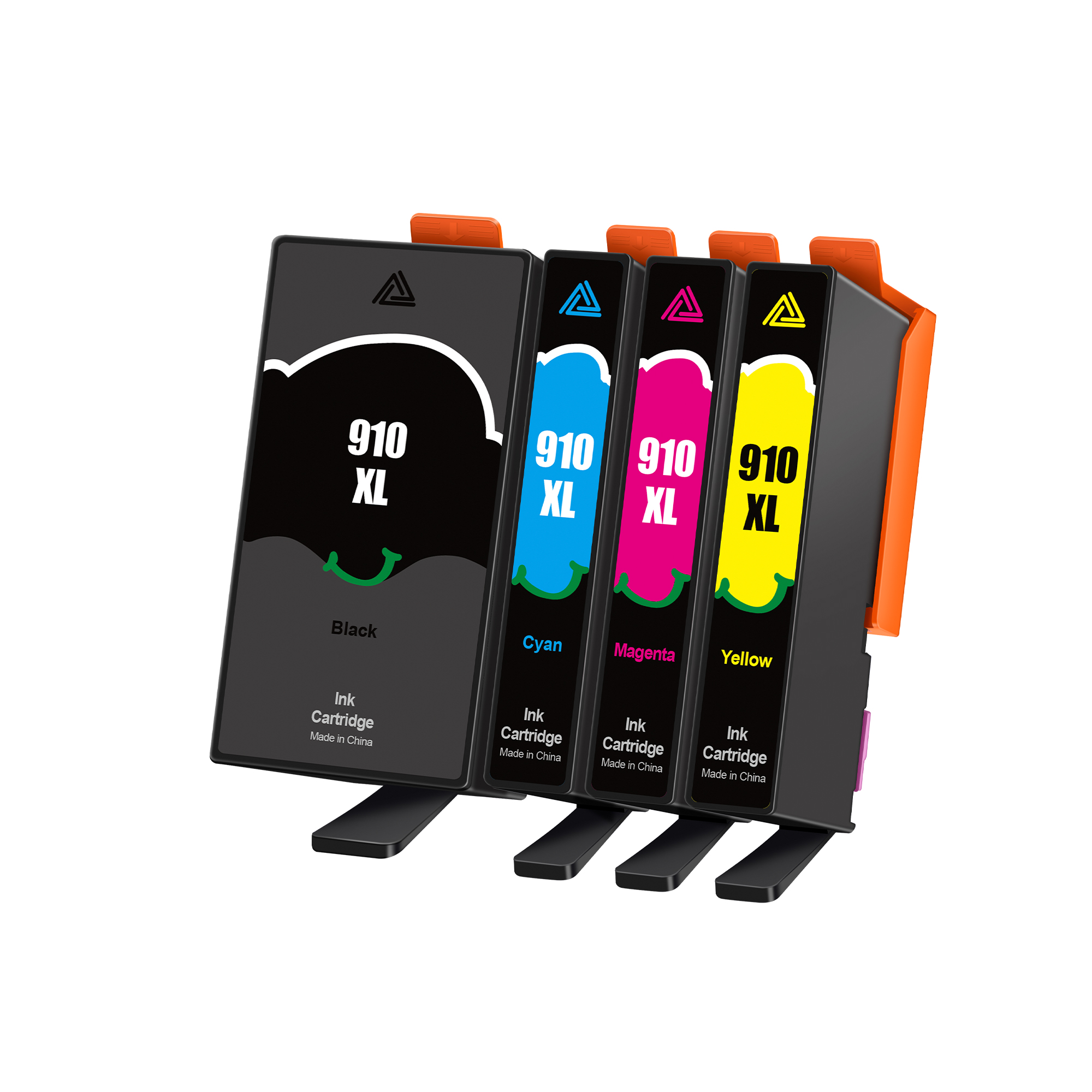 Compatible 910XL Ink Cartridges (Black Cyan Magenta Yellow, 4-Pack)