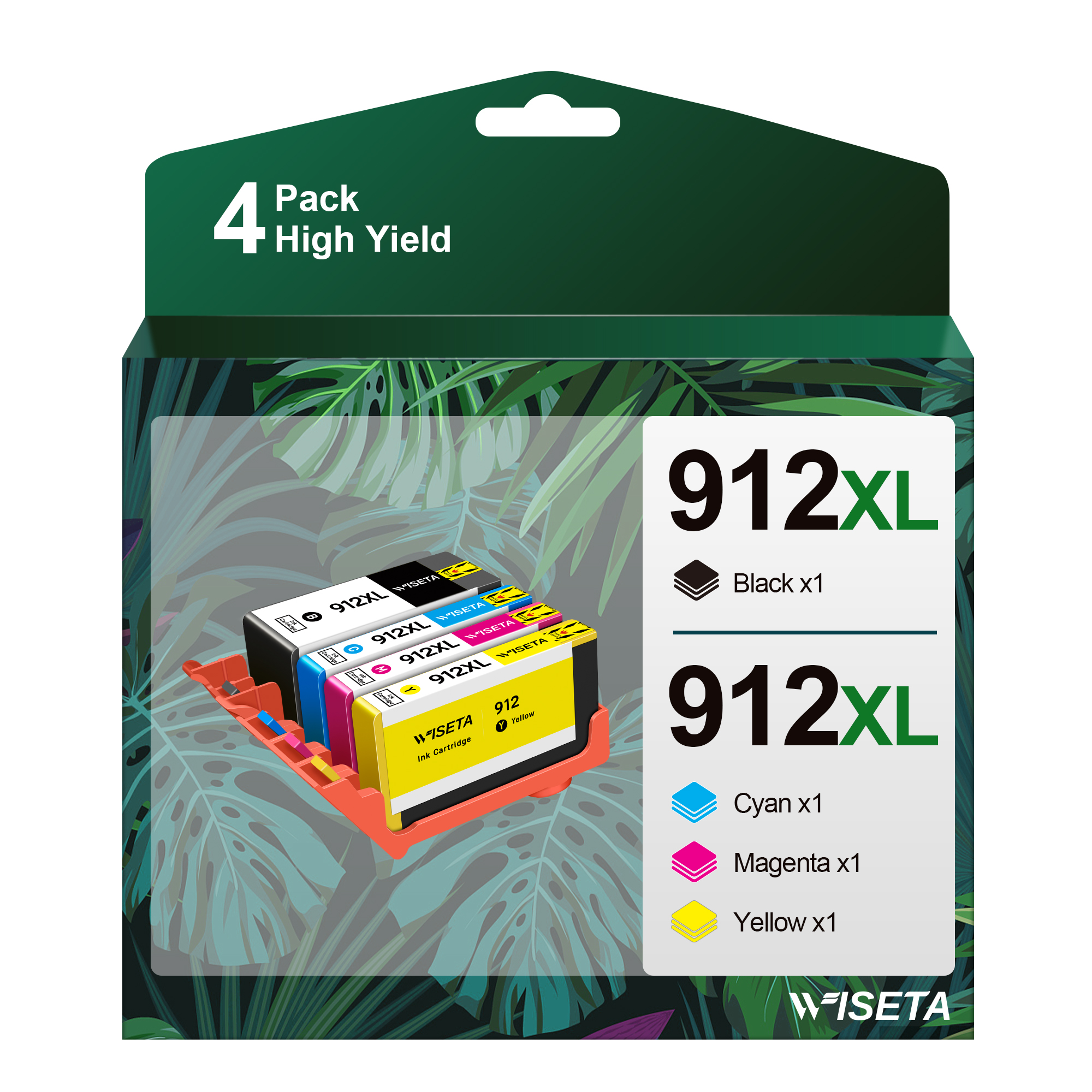912 XL Cartouches d'encre Remplacement Compatible pour HP 912XL 912 pour Officejet Pro 8022 8023 8024 8025 pour Officejet 8012 8014 8015 8017 (Noir Cyan Magenta Jaune)