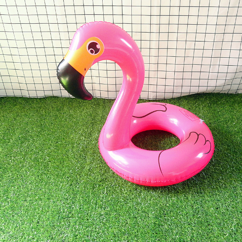 Flamingo Inflatable Pool Swim Float Tube with Feather 40"