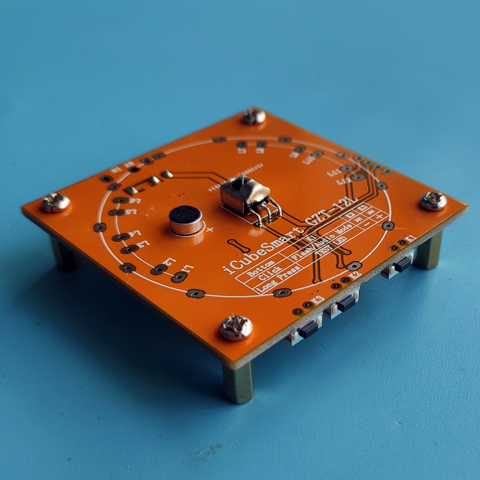 iCubeSmart Led Canton Tower Model DIY Electronic Kit, LED Handmade Soldering Project Kit, 12 LED Circles, Height 0.38 Meter.