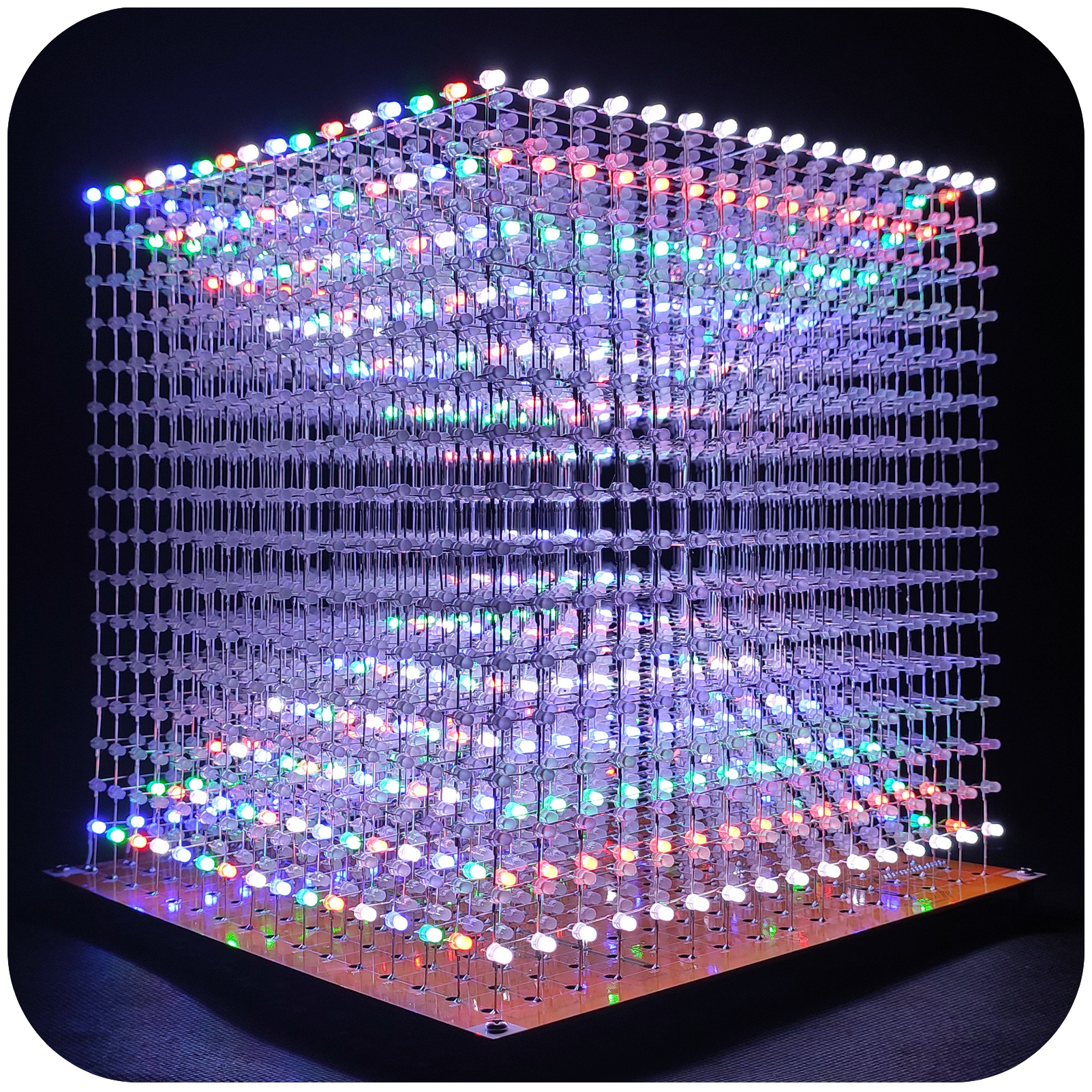 iCubeSmart 3D16 Led Cube Kit DIY Soldering Project 16x16x16 Led Light Cube Diy Electronic Kits