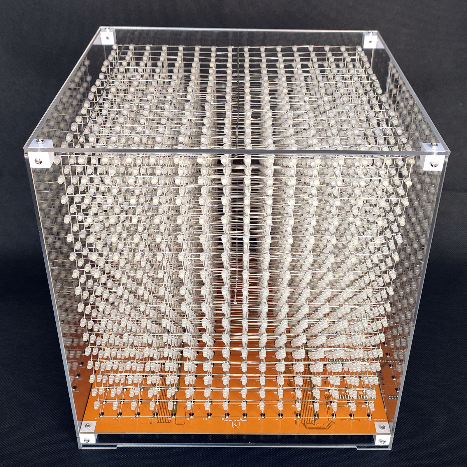 iCubeSmart 3D16MINI LED CUBE Transparent Acrylic Case, Only Suitable For iCubeSmart 3D16MINI, Size 22x22x22cm