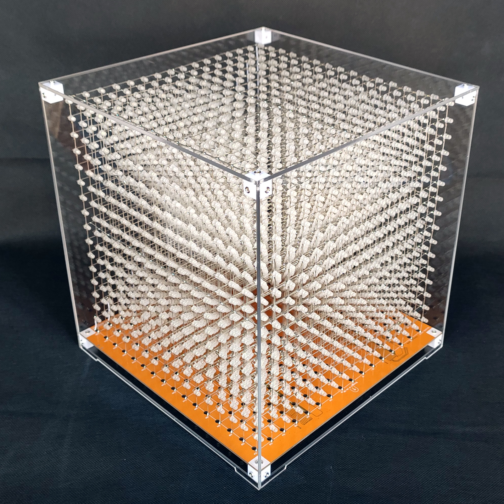 iCubeSmart 3D16MINI LED CUBE Transparent Acrylic Case, Only Suitable For iCubeSmart 3D16MINI, Size 22x22x22cm