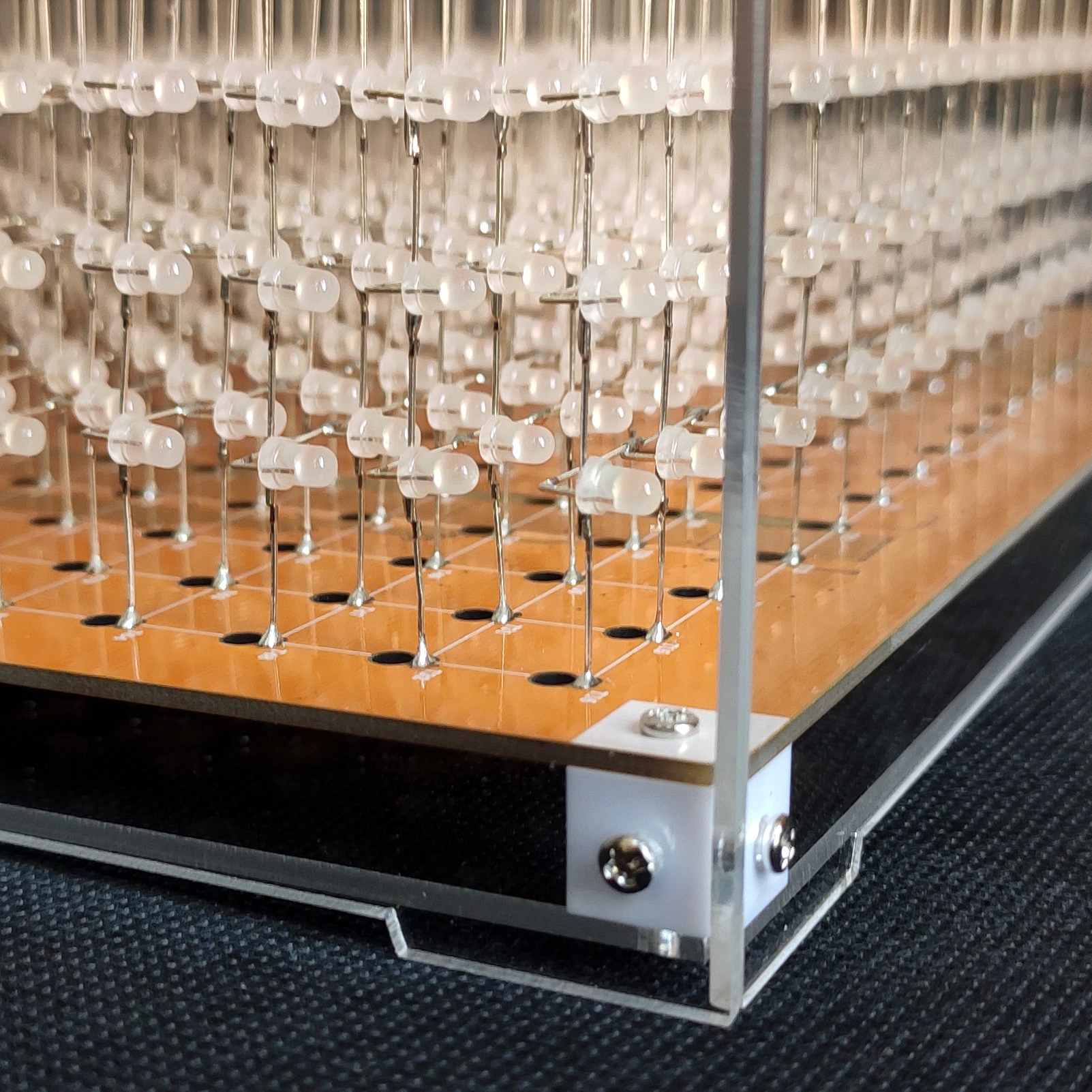 iCubeSmart 3D16MINI LED CUBE Transparent Acrylic Case, Only Suitable For iCubeSmart 3D16MINI, Size 22x22x22cm