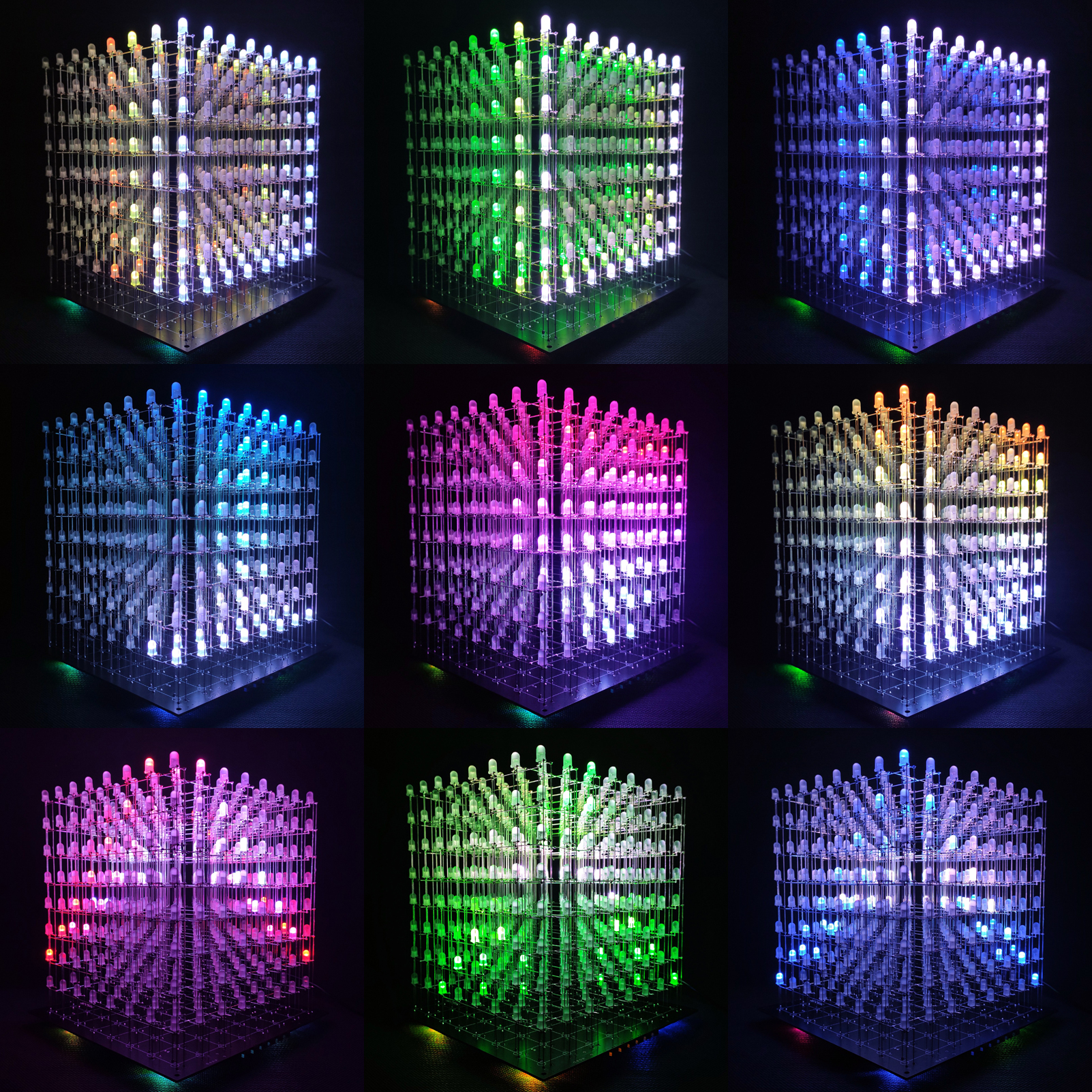 iCubeSmart 3D8RGB Led Cube Kit Full Color 8x8x8 Cube DIY Electronic Ki
