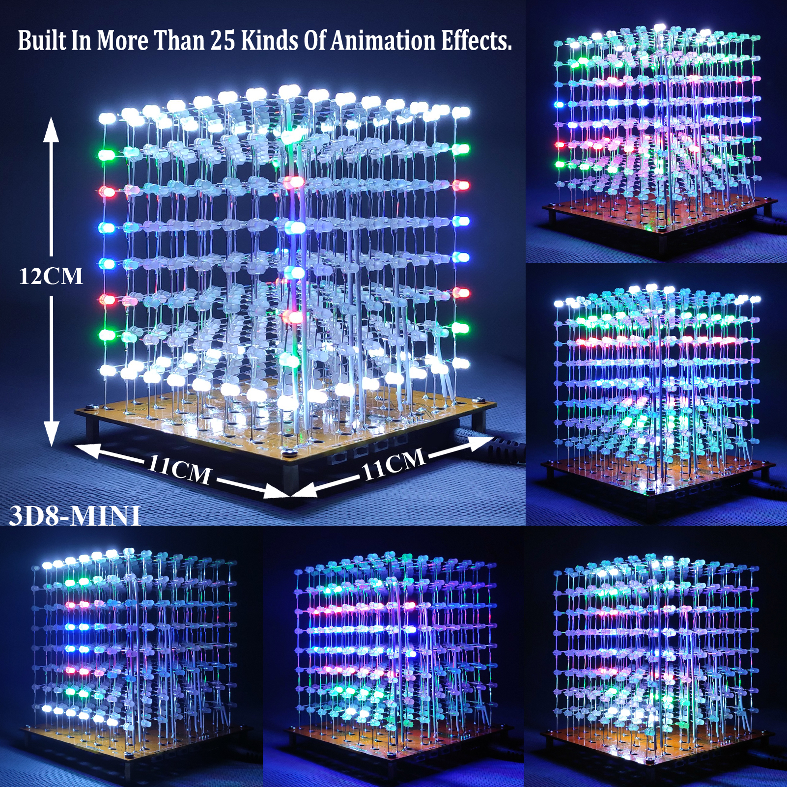 iCubeSmart 3D8-MINI Led Cube Kit Diy Electronic Kits