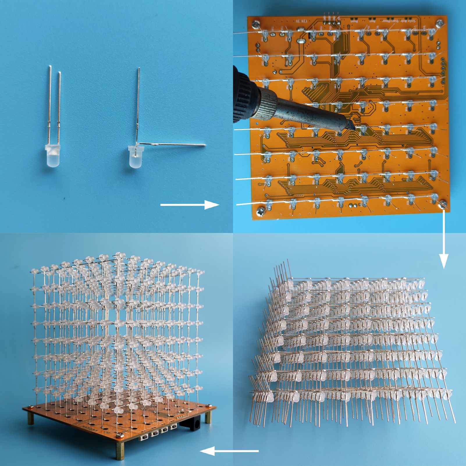 iCubeSmart Cube LED 3D8 Kit électronique Bricolage avec Le Logiciel de  Montage d'animation 3D Cube LED 8x8x8 Kit d'exercices Apprendre à souder  (3D8S-MULTI) : : Commerce, Industrie et Science