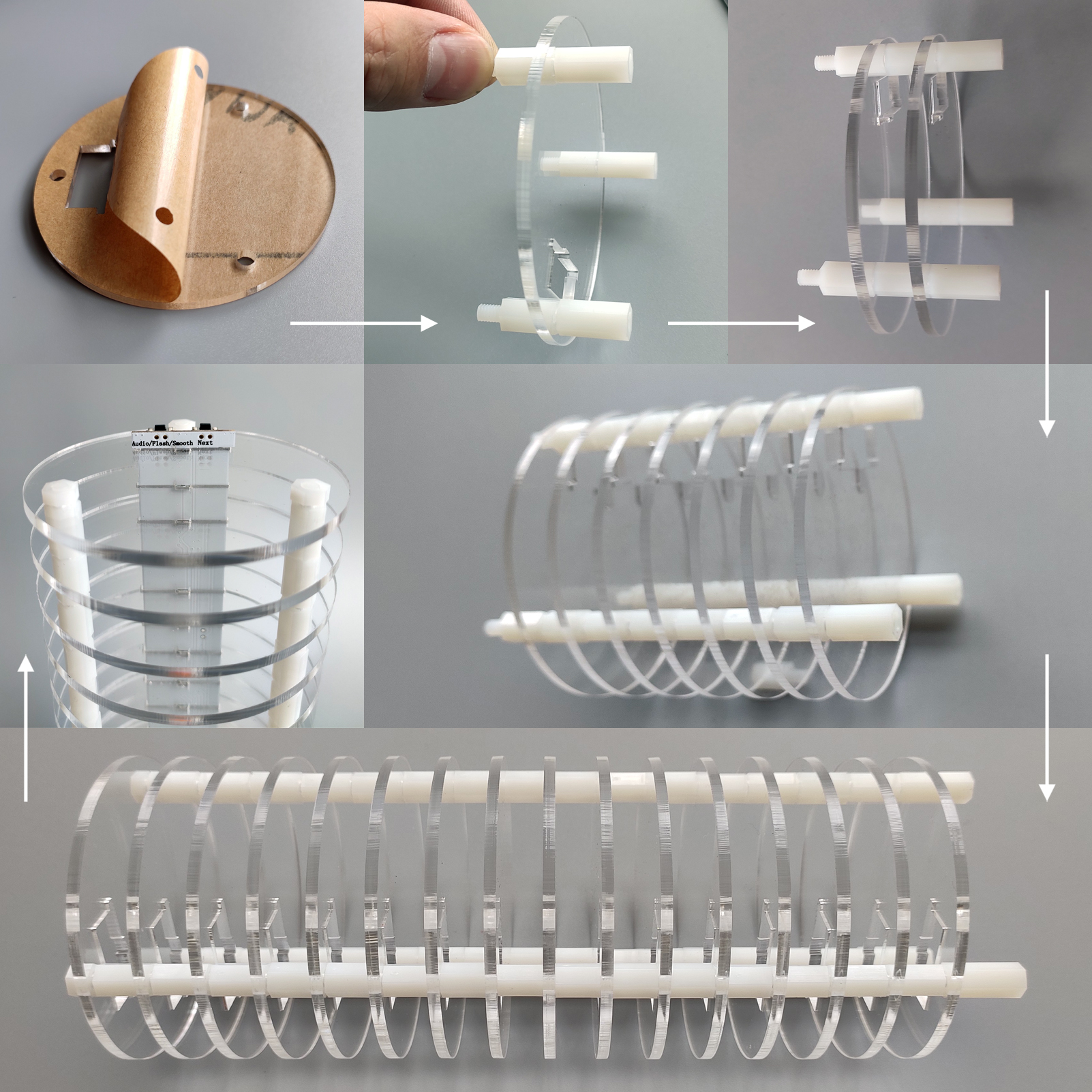 iCubeSmart LED Music Audio Spectrum Analyzer DIY Electronic Kits, Built-in Microphone to Collect Music