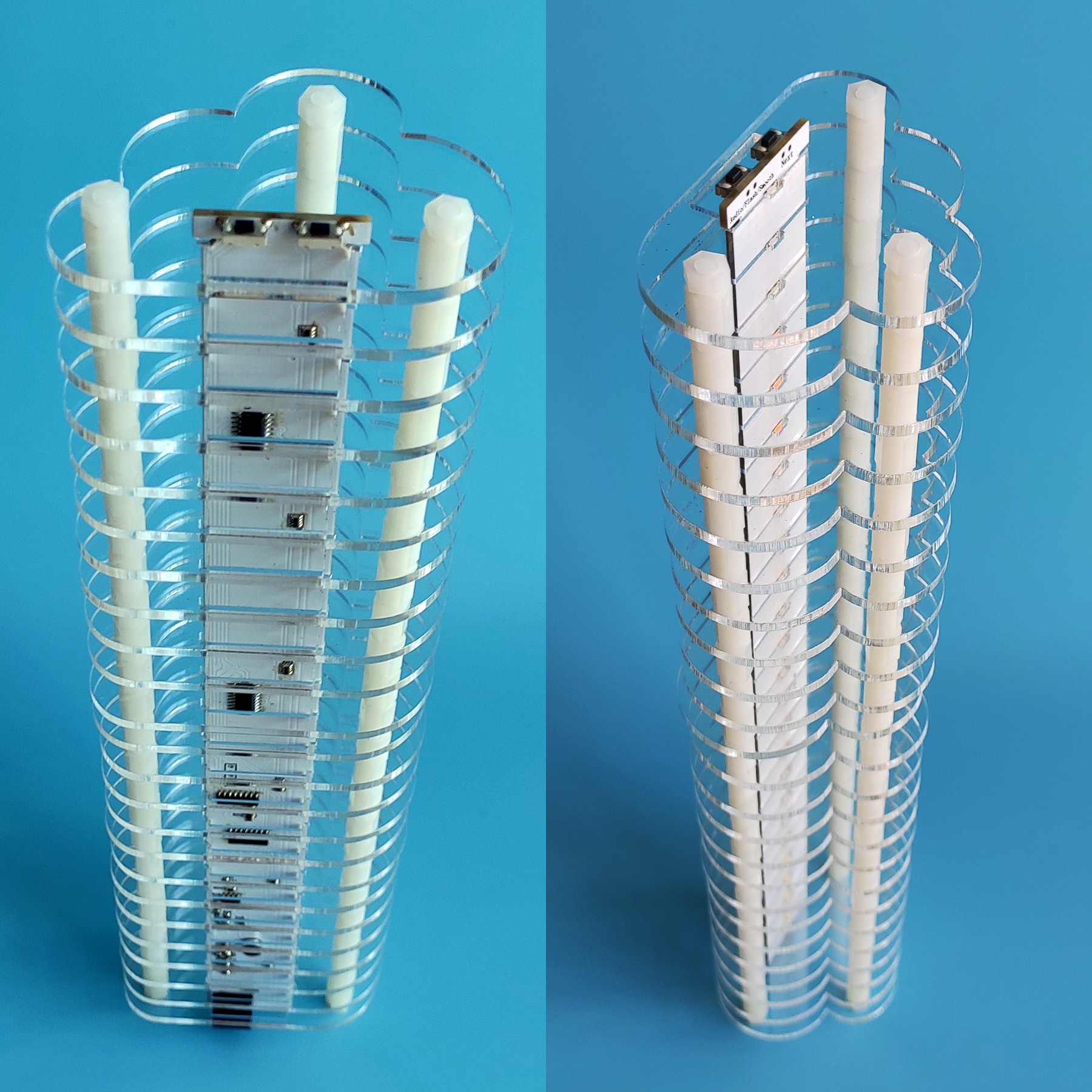 iCubeSmart LED Music Audio Spectrum Analyzer DIY Electronic Kits, Built-in Microphone to Collect Music