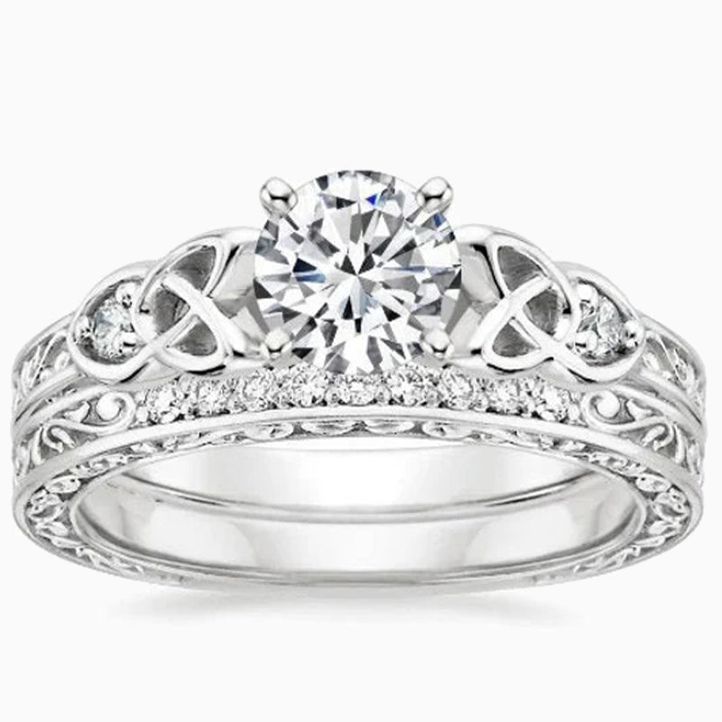 3CTS Moissanite Celtic Knot Wedding Ring
