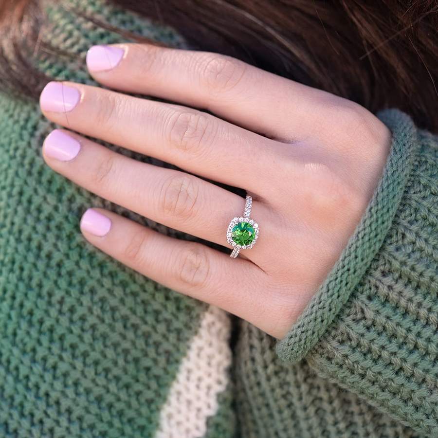 Emerald Swarovski Zirconia Ring