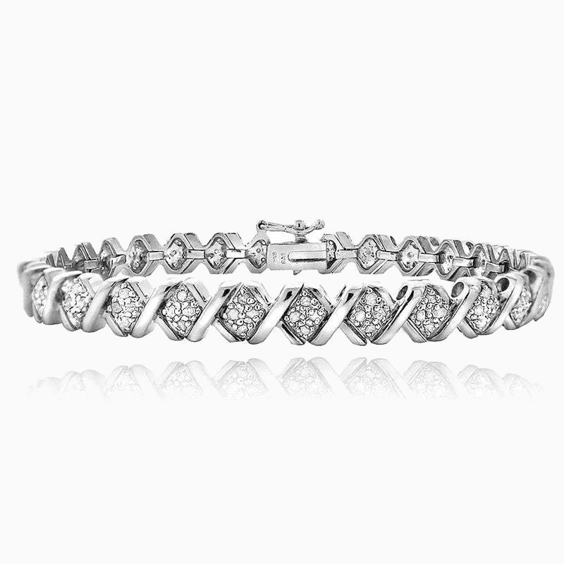 Attractive Moissanite X Tennis Bracelet