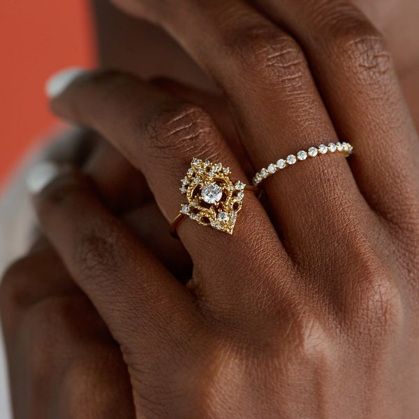 Drawing Room Moissanite Ring