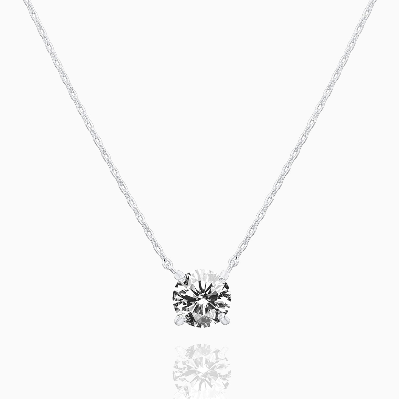 Exquisite 4-Prong Moissanite Necklace