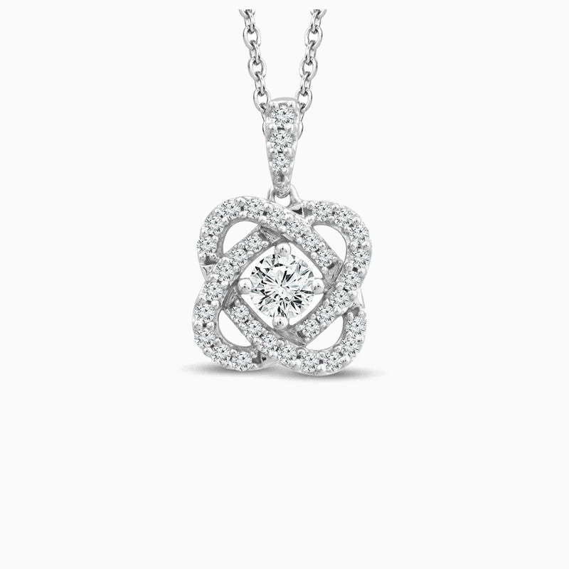 Eye-catching Twists and Turns Moissanite Necklace