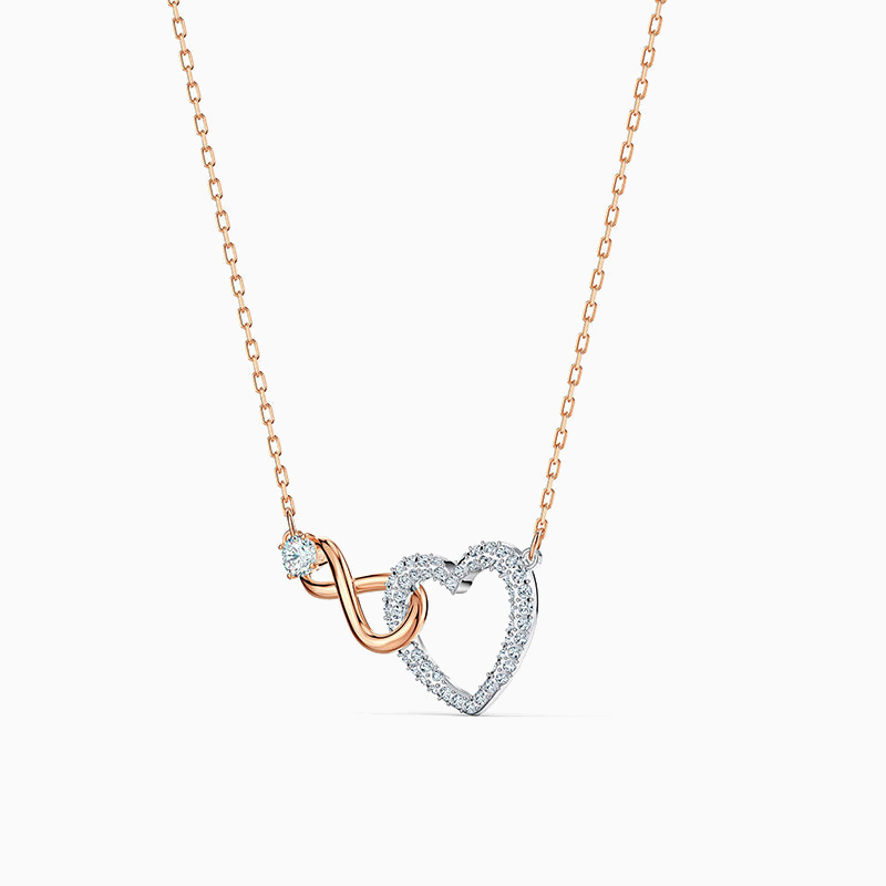 Infinite & Heart Design Moissanite Necklace