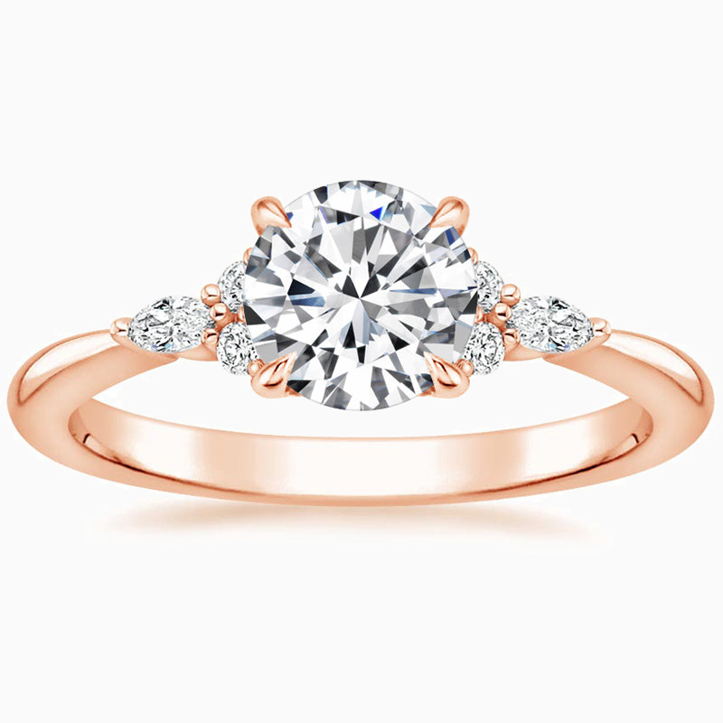 Marquise-shaped Promise Engagment Wedding Moissanite Ring