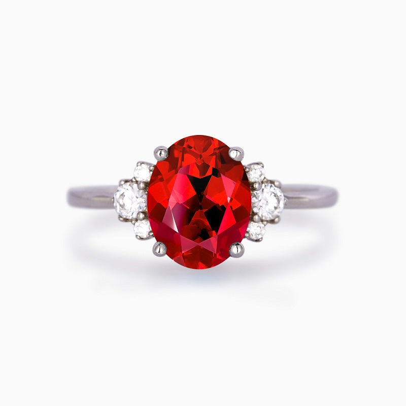 Mayfair Oval Engagement Ruby Ring
