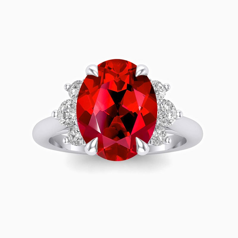 Oval Cut Elegant Promise Engagment Wedding Ruby Ring