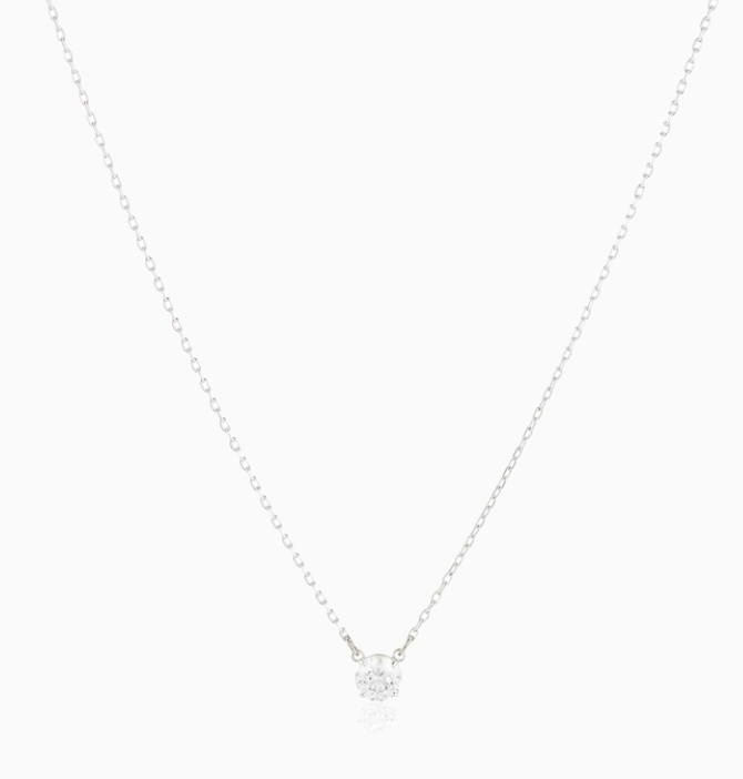 Pure Tiny Round Necklace Moissanite Necklace