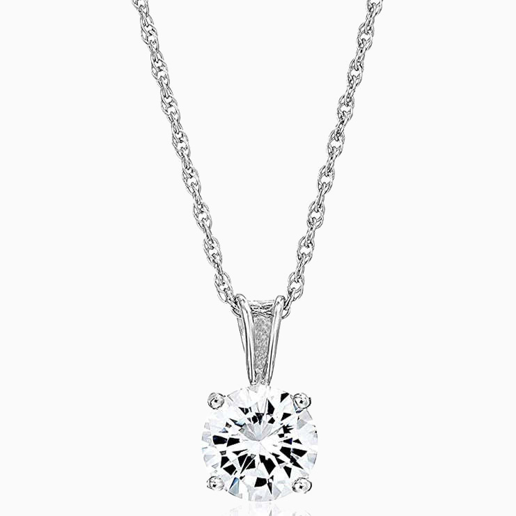 Pure Round Moissanite Necklace