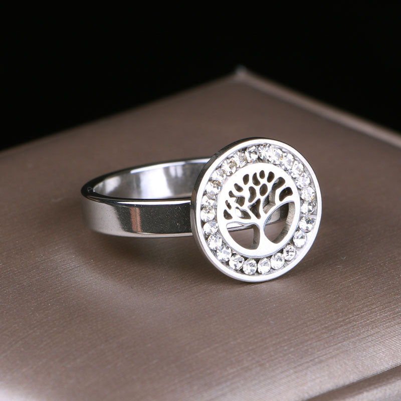 Lucky Tree Promise Engagment Wedding Moissanite Ring