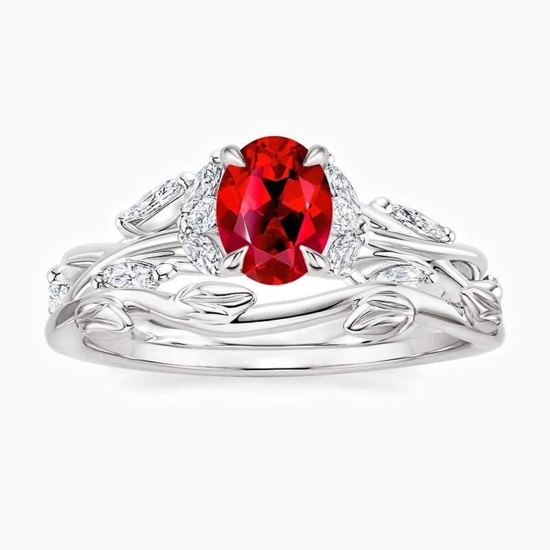 Secret Garden Promise Engagment Wedding Ruby Ring