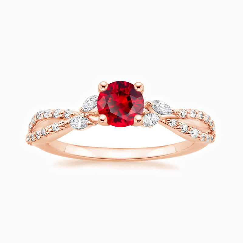 Willow Promise Engagment Wedding Ruby Ring for Women