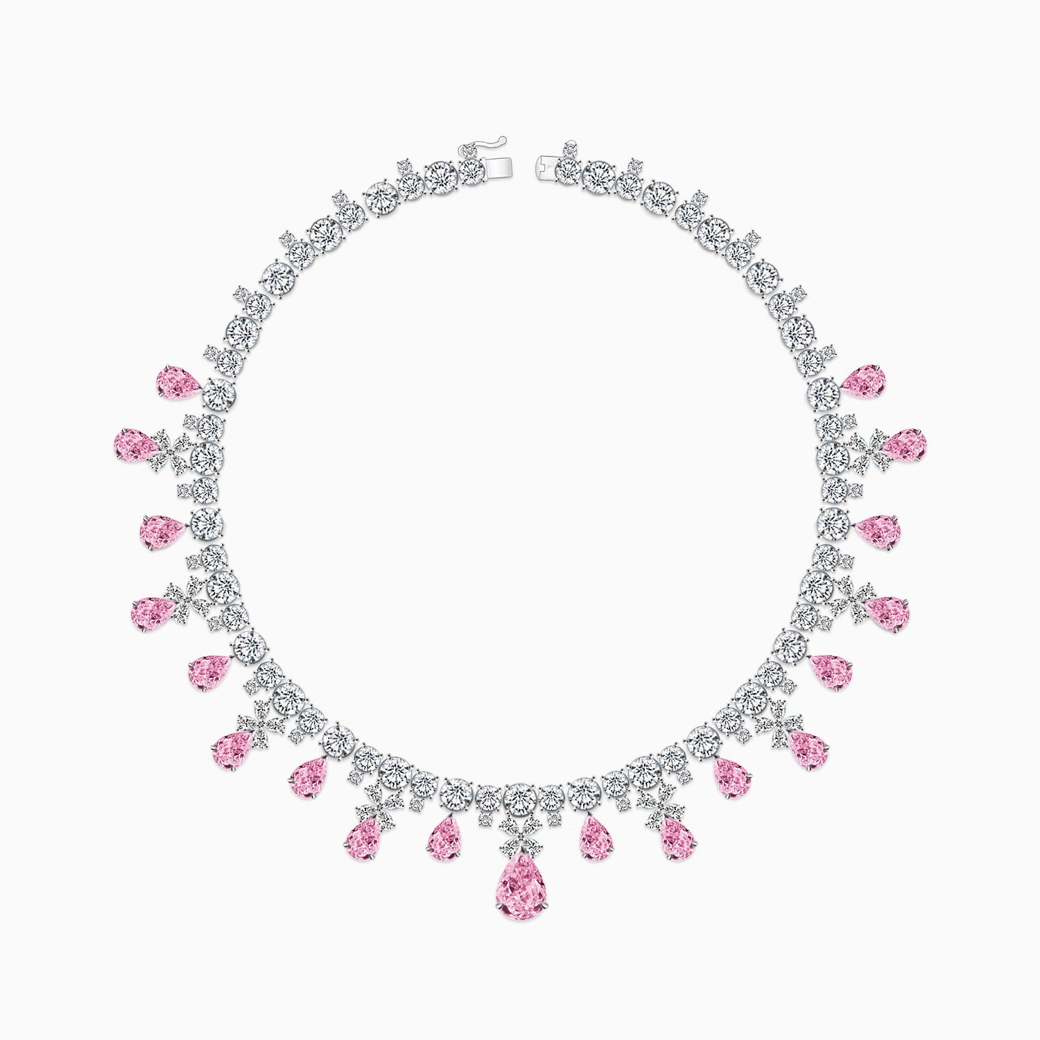 Fairy Magic Romantic Love Pink Gemstone Pendant Necklace