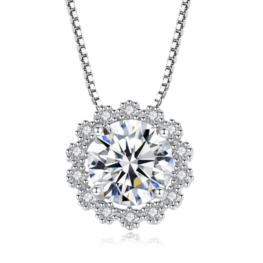 S925 Snowflake Moissanite Diamond Necklace