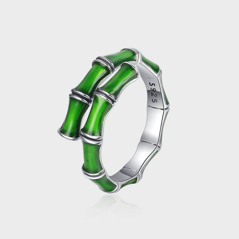  S925 green bamboo ring -MARDAZA