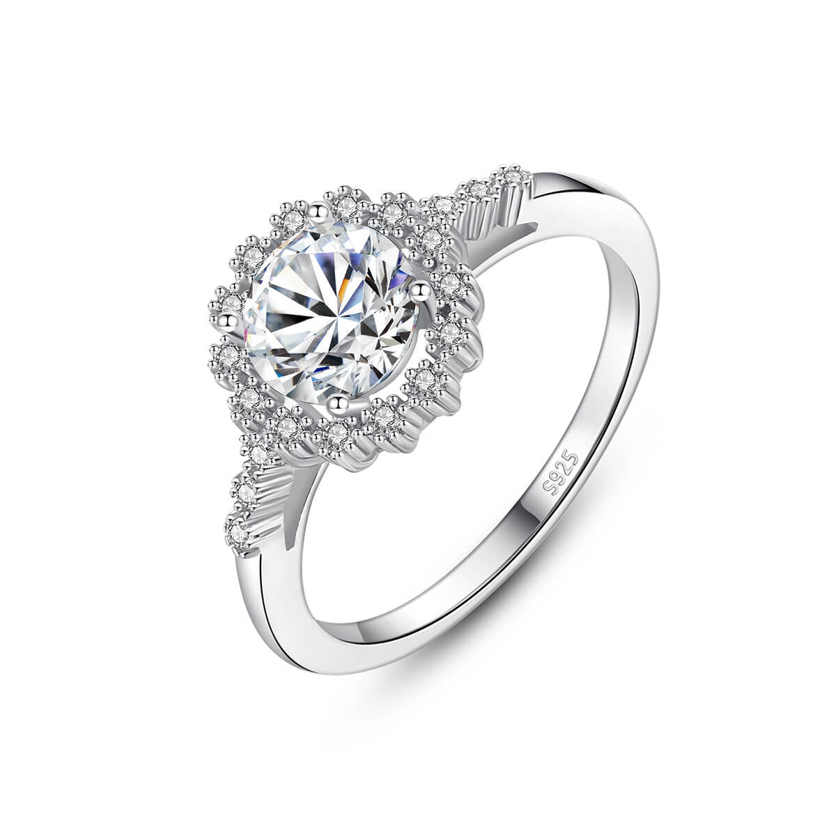 S925 Snowflake Moissanite Ring-MARDAZA