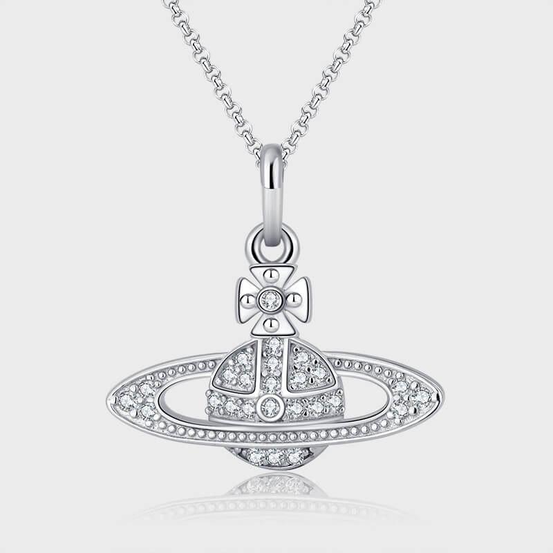 S925 Saturn Necklace-MARDAZA