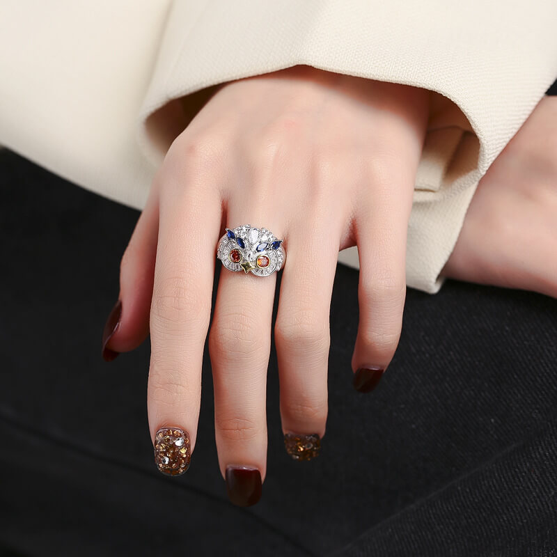 S925 Owl Ring-MARDAZA