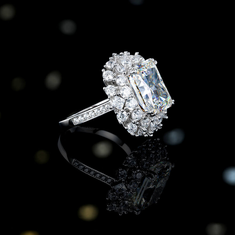 S925 Full Star High Carbon  Diamond Ring-MARDAZA